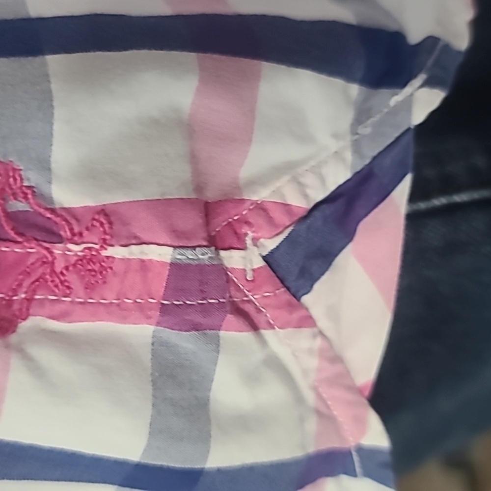 American Eagle Outfitters Pink, Blue & White Plaid Shirt - Picture 5 of 9